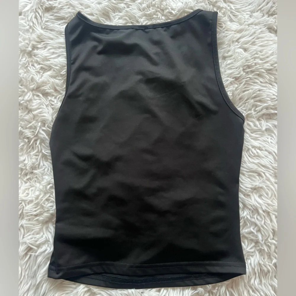 Princess Polly Slashed Black Tank Top - Picture 5 of 6
